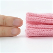 XT-0016 Lange Fingerløse Ribstrikkede Vanter - 30cm - Pink