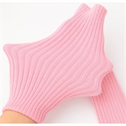 XT-0016 Lange Fingerløse Ribstrikkede Vanter - 30cm - Pink