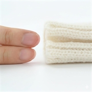 XT-0016 Lange Fingerløse Ribstrikkede Vanter - 30cm - Hvid