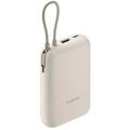 Xiaomi 10000mAh Powerbank med integreret USB-C-kabel 22.5W - Beige