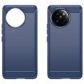 Xiaomi Civi 4 Pro/14 Civi Børstet TPU Cover - Karbonfiber - Blå