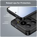 Xiaomi 14 Pro Børstet TPU Cover - Karbonfiber - Sort