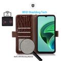 Xiaomi 14 Ultra Crocodile Series Læderpung med RFID - Brun