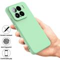 Xiaomi 15 Flydende silikone cover med håndrem - grøn