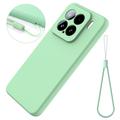 Xiaomi 15 Flydende silikone cover med håndrem - grøn