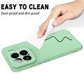 Xiaomi 15 Flydende silikone cover med håndrem - grøn