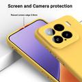 Xiaomi 15 Flydende silikone cover med håndrem - gul