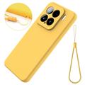 Xiaomi 15 Flydende silikone cover med håndrem - gul