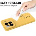 Xiaomi 15 Flydende silikone cover med håndrem - gul