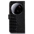 Xiaomi 15 Ultra Crocodile Series Læderpung med RFID - Sort