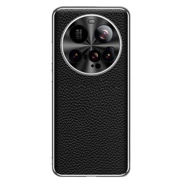Xiaomi 15 Ultra Lædercoated TPU Cover - sort