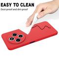 Xiaomi 15 Ultra Flydende silikone cover med håndrem - rød