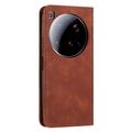 Xiaomi 15 Ultra Rombe Mønster Pung Cover med magnetisk lukning - Brun