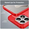 Xiaomi 15T Børstet TPU Cover - Karbonfiber - rød
