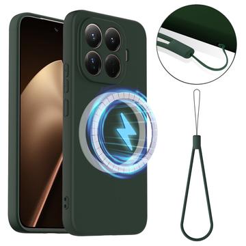 Xiaomi 15T Pro Liquid Silikone Cover - MagSafe Kompatibel - Mørkegrøn