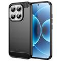 Xiaomi 17 Børstet TPU Cover - Karbonfiber - Sort