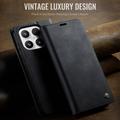 Xiaomi 17 Caseme 033 Pung Etui med Kalvemønster og RFID-blokering - Sort