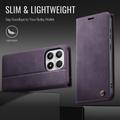 Xiaomi 17 Caseme 033 Pung Etui med Kalvemønster og RFID-blokering - Lilla
