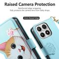 Xiaomi 17 sød katte-pung med kortholder, lynlåslomme og håndledsrem