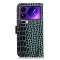 Xiaomi 17 Pro Max Crocodile Series Læderpung med RFID - Grøn