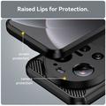 Xiaomi 17 Ultra Børstet TPU Cover - Karbonfiber - Sort