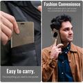 Xiaomi 17 Ultra Caseme 033 Pung Etui med Kalvemønster og RFID-blokering - Kaffe