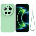 Xiaomi 17 Ultra Flydende silikone cover med håndrem - Grøn