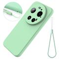 Xiaomi 17 Ultra Flydende silikone cover med håndrem - Grøn
