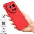Xiaomi 17 Ultra Flydende silikone cover med håndrem - Rød