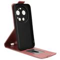 Xiaomi 17 Ultra lodret flip-etui med stativ - rosaguld