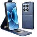 Xiaomi 17 lodret flip-etui med stativ - mørkeblå