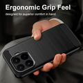 Xiaomi 17T Børstet TPU Cover - Karbonfiber - Sort