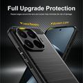 Xiaomi 17T Børstet TPU Cover - Karbonfiber - Sort