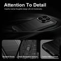 Xiaomi 17T Børstet TPU Cover - Karbonfiber - Sort