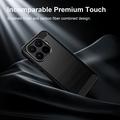 Xiaomi 17T Børstet TPU Cover - Karbonfiber - Sort