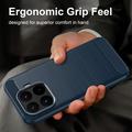 Xiaomi 17T Børstet TPU Cover - Karbonfiber - blå