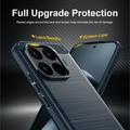 Xiaomi 17T Børstet TPU Cover - Karbonfiber - blå