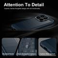Xiaomi 17T Børstet TPU Cover - Karbonfiber - blå