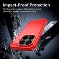 Xiaomi 17T Børstet TPU Cover - Karbonfiber - rød