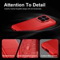 Xiaomi 17T Børstet TPU Cover - Karbonfiber - rød