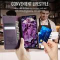 Xiaomi 17T Caseme 033 Pung Etui med Kalvemønster og RFID-blokering - Lilla