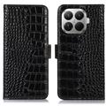 Xiaomi 17T Crocodile Series Læderpung med RFID - Sort
