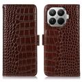 Xiaomi 17T Crocodile Series Læderpung med RFID - Brun
