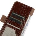 Xiaomi 17T Crocodile Series Læderpung med RFID - Brun