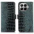 Xiaomi 17T Crocodile Series Læderpung med RFID - Grøn