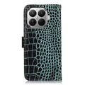 Xiaomi 17T Crocodile Series Læderpung med RFID - Grøn