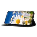 Xiaomi 17T Blomstret pung etui med kortholdere - Sort