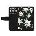 Xiaomi 17T Blomstret pung etui med kortholdere - Sort