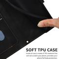 Xiaomi 17T Blomstret pung etui med kortholdere - Sort