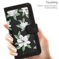 Xiaomi 17T Blomstret pung etui med kortholdere - Sort